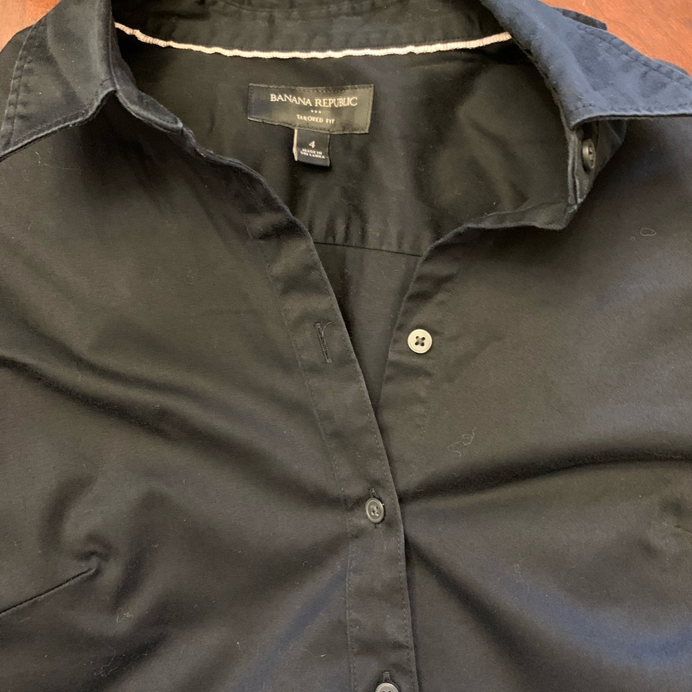 Women’s Banana Republic Black Collard Shirt